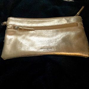 margot champagne / antique gold color clutch